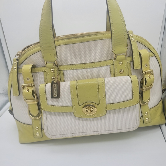 Coach  Hampton Miranda Canvas embossed leather Satchel M0793-11954 - Picture 16 of 16